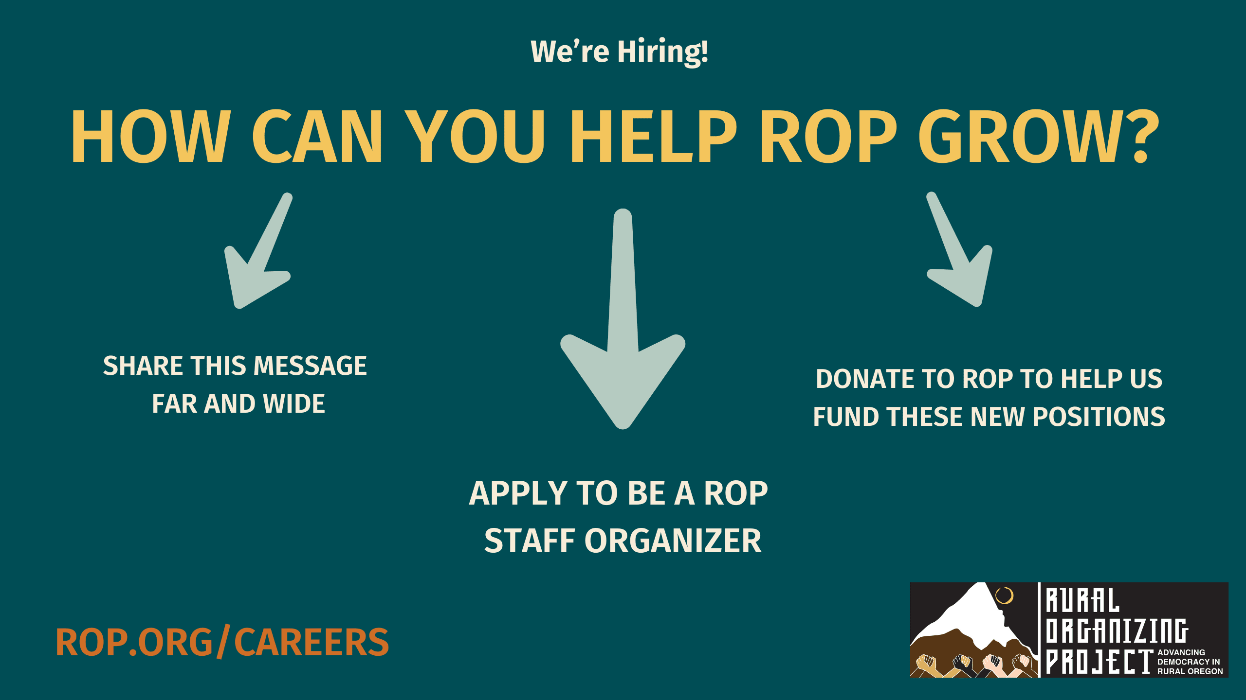 We’re Hiring Organizers
